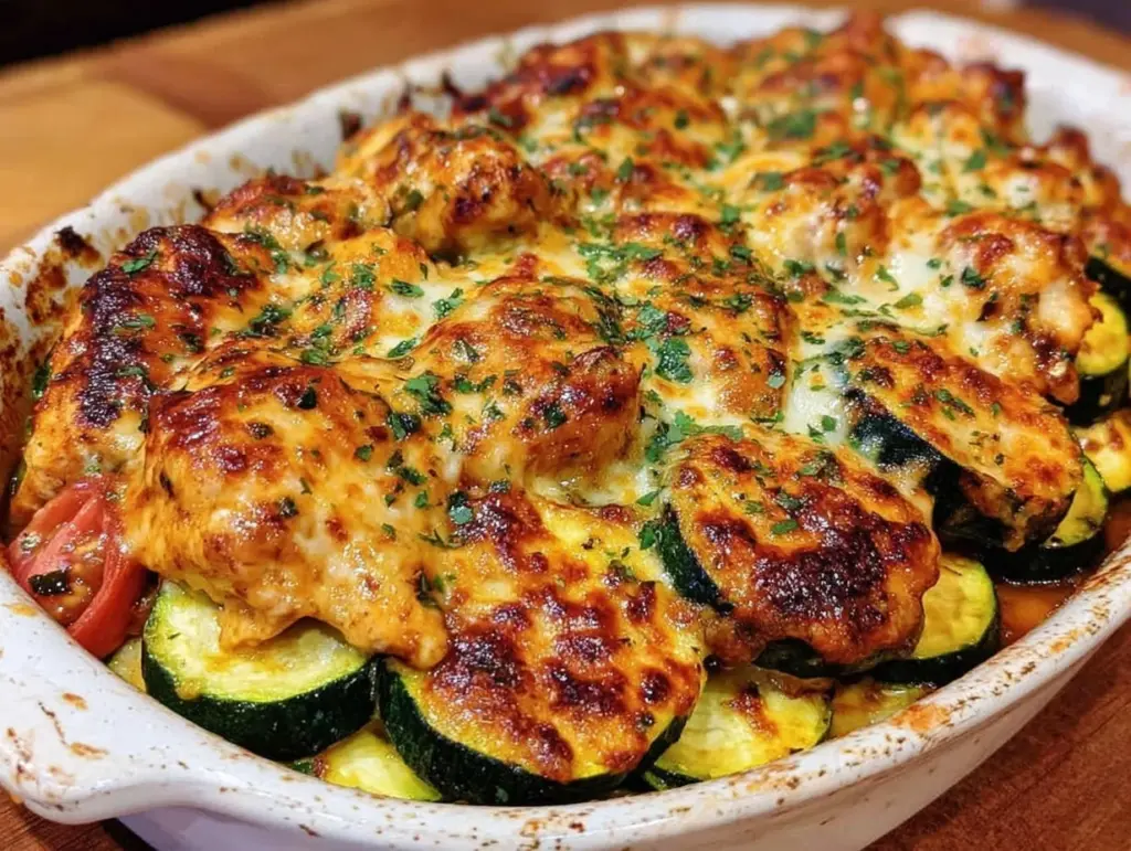 Mediterranean chicken zucchini bake - featured image
