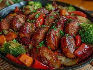 Home 6 one-pan honey garlic kielbasa dinner - featured image