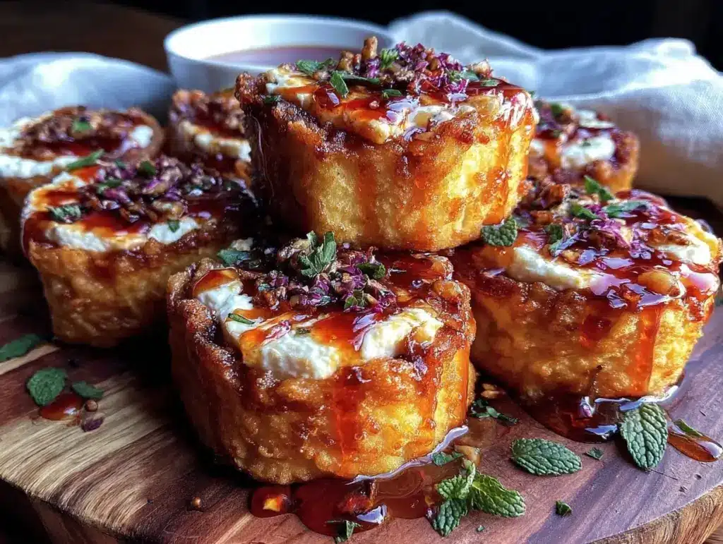 oven fried feta rolls - featured image