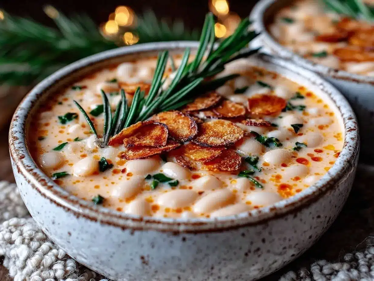 Cozy Rosemary Garlic White Bean Soup Recipe Ready in 30 Minutes 4 rosemary garlic white bean soup preparation steps