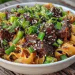 savory Korean beef noodles recipe - featured image