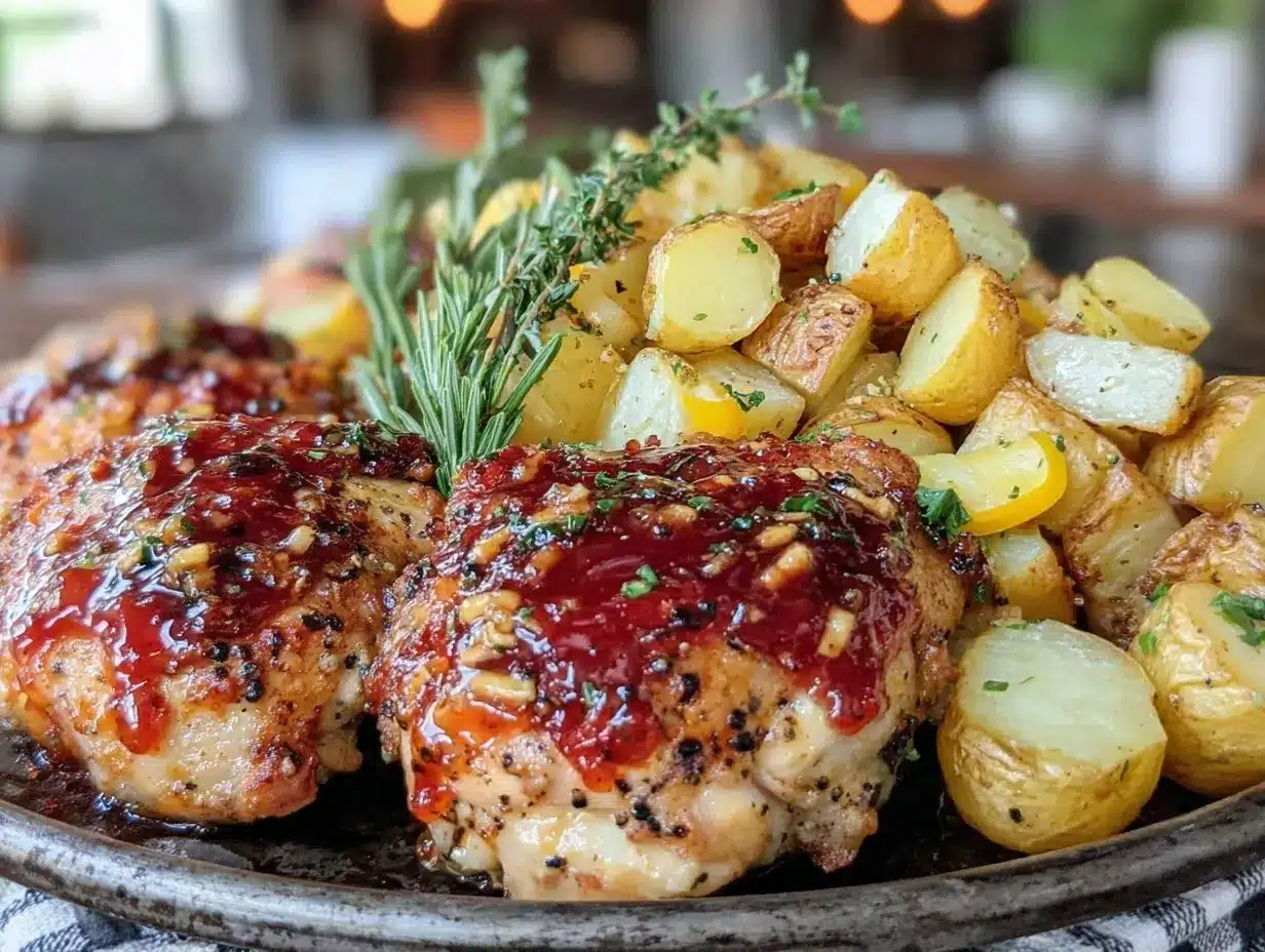 Sheet Pan Chicken and Potatoes Easy Dinner Recipe Ready in 30 Minutes 4 sheet pan chicken and potatoes preparation steps