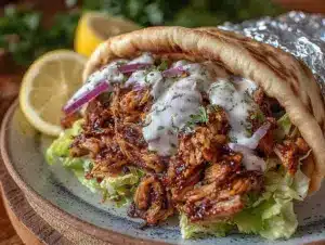 Home 5 slow cooker chicken shawarma wrap - featured image