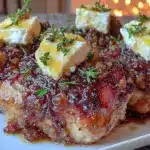 slow cooker fig jam and goat cheese chicken - featured image