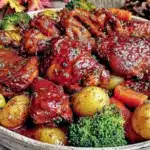 slow cooker honey garlic chicken - featured image