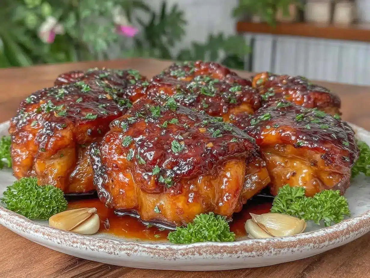 Slow Cooker Honey Garlic Chicken Thighs Recipe Easy Tender Dinner 4 slow cooker honey garlic chicken thighs preparation steps