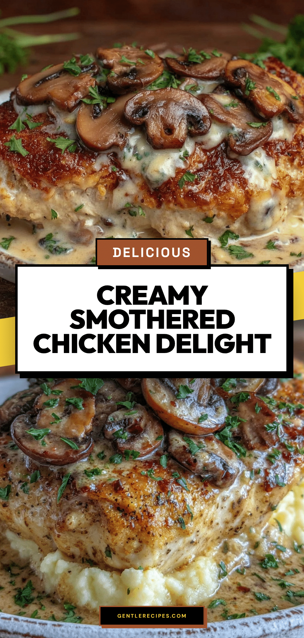 Smothered Chicken Recipe Easy Creamy Mushroom Sauce Dinner Idea 5 smothered chicken recipe recipe
