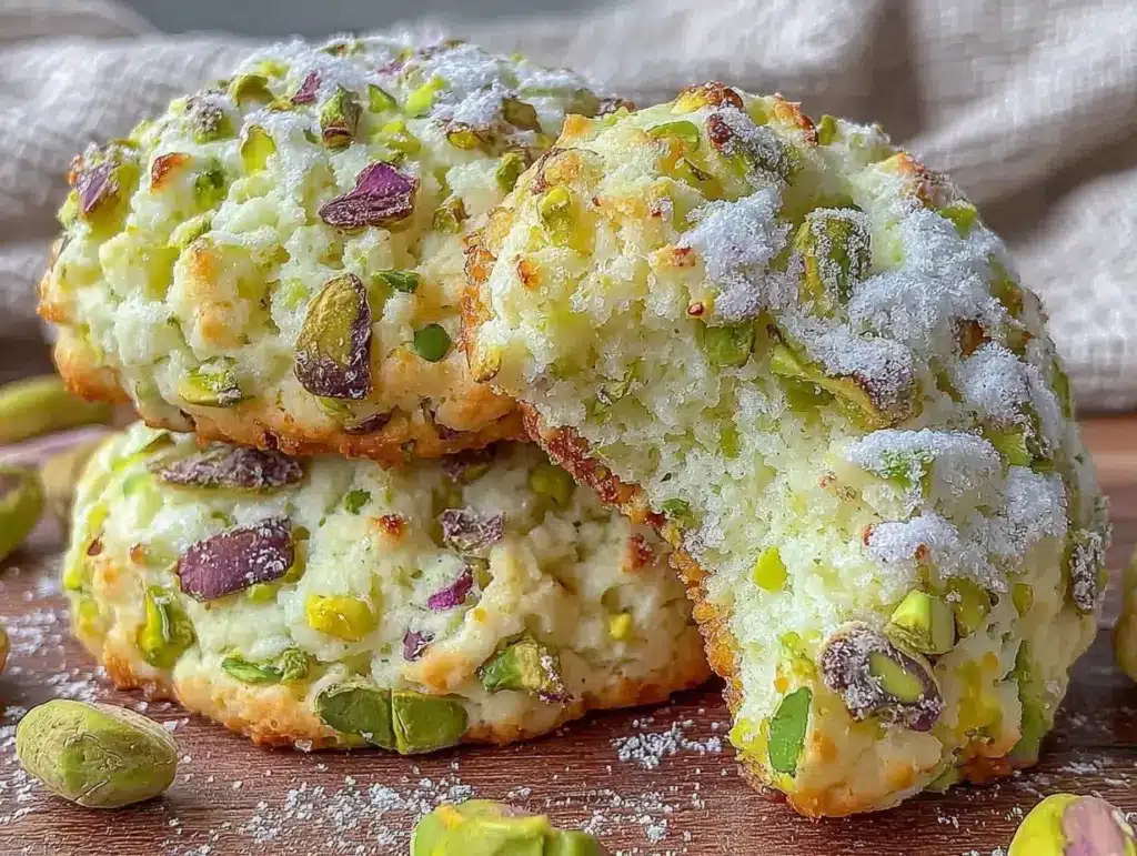 soft pistachio ricotta cookies - featured image