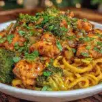 spicy garlic chicken noodle bowls - featured image