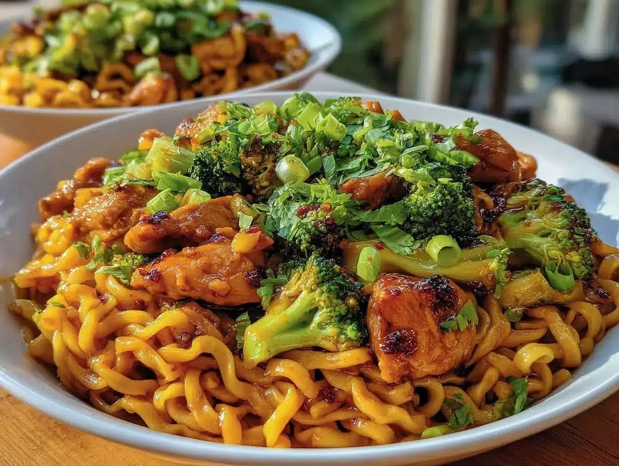 Spicy Garlic Chicken Noodle Bowls Recipe Easy Ready in 30 Minutes 4 spicy garlic chicken noodle bowls preparation steps