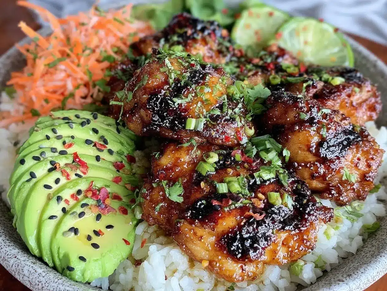 Spicy Maple Chicken with Coconut Rice Easy Weeknight Dinner Recipe 4 spicy maple chicken with coconut rice preparation steps