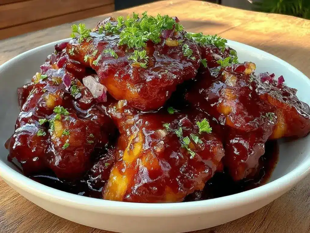 sweet baby rays crockpot chicken - featured image