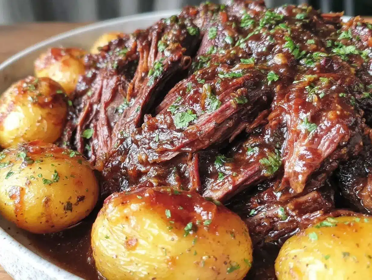 Tender Crock Pot Pot Roast with Gravy Easy Recipe for Cozy Dinners 4 tender crock pot pot roast with gravy preparation steps