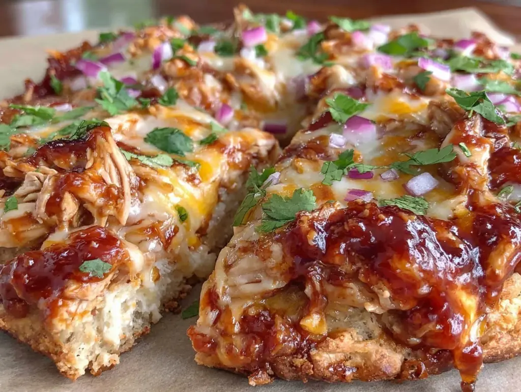 BBQ chicken flatbread - featured image
