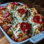 Bubble Up Biscuit Pizza Casserole - featured image