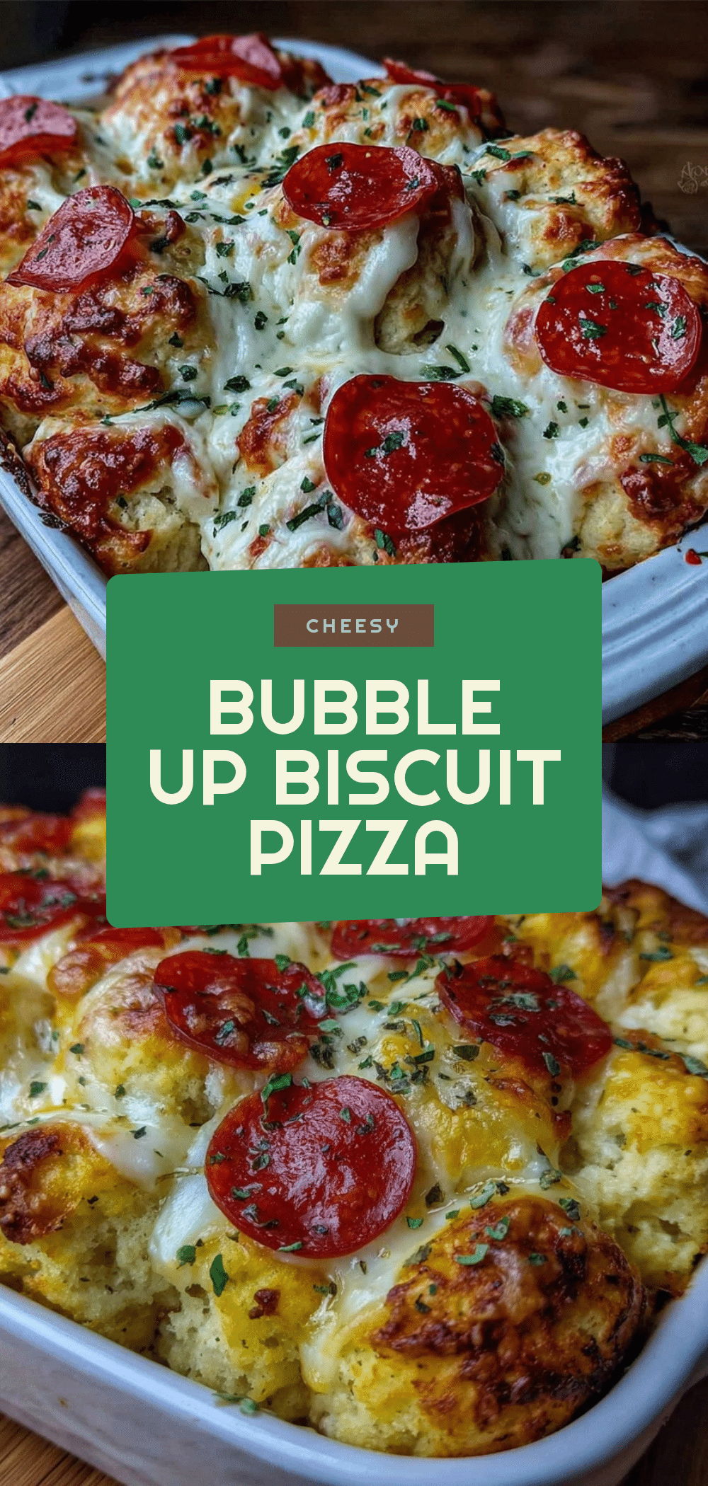 Bubble Up Biscuit Pizza Casserole Easy 5-Step Baked Dinner Recipe 5 Bubble Up Biscuit Pizza Casserole recipe