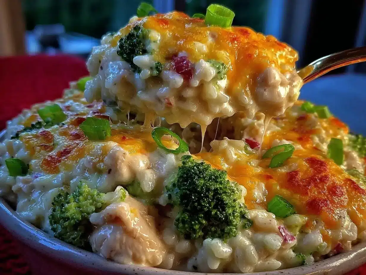 Cheesy Crockpot Chicken Broccoli Rice Recipe Easy Family Dinner Idea 4 cheesy crockpot chicken broccoli rice preparation steps