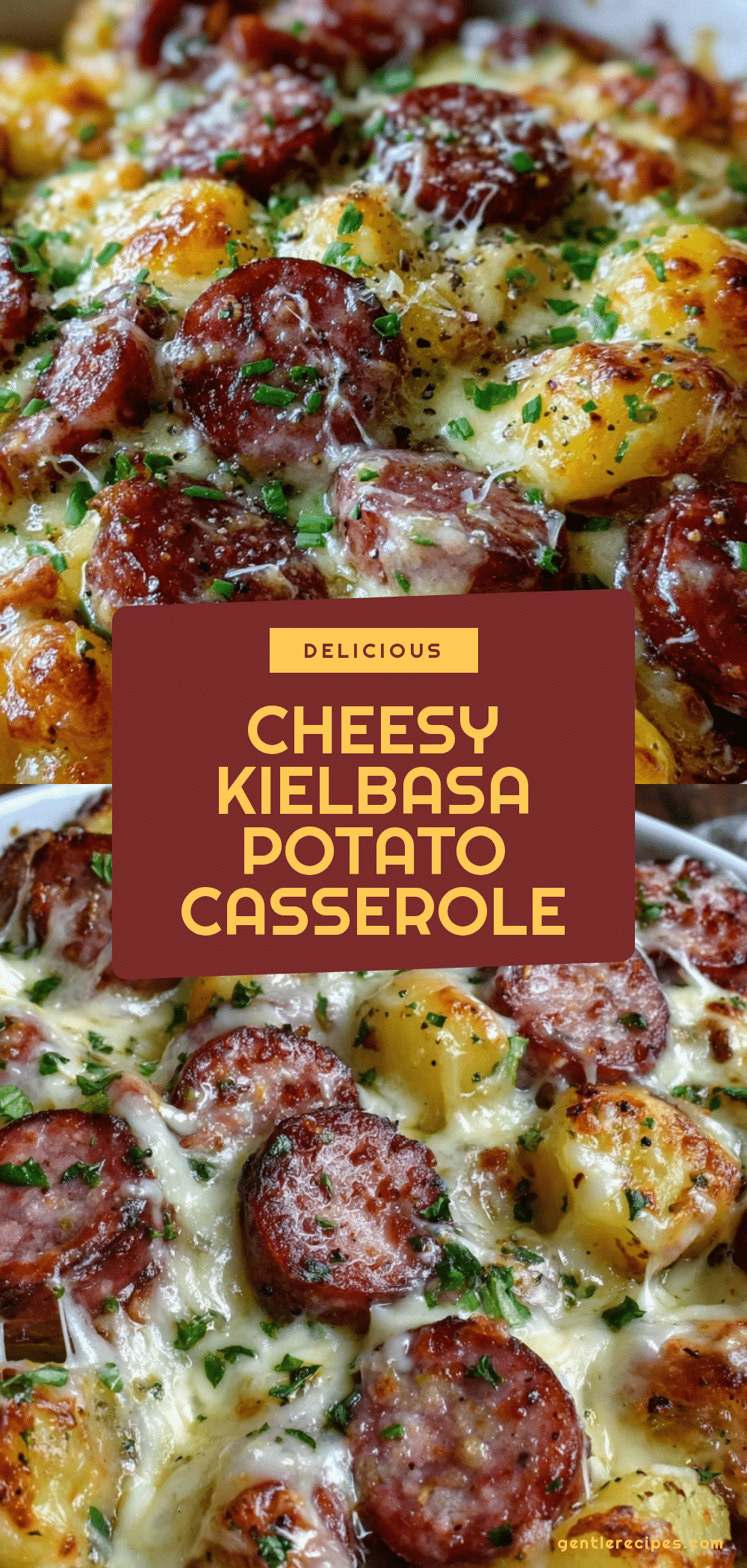 Cheesy Kielbasa Sausage Potato Casserole Recipe Easy Comfort Food 5 cheesy kielbasa sausage potato casserole recipe