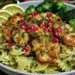 cowboy butter lemon bowtie chicken pasta - featured image