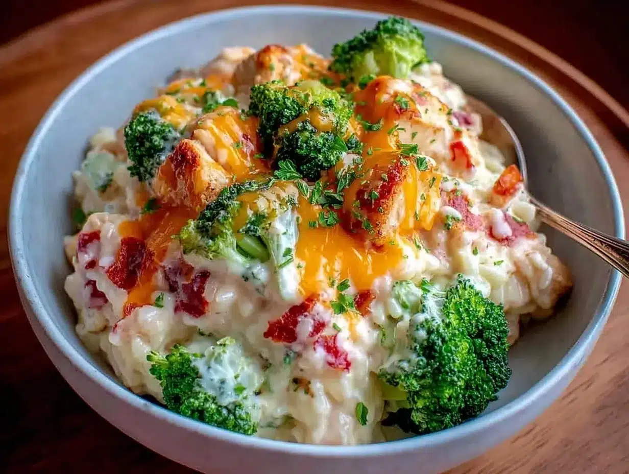 Creamy Crockpot Broccoli Cheddar Chicken and Rice Easy Dinner Recipe 4 creamy crockpot broccoli cheddar chicken and rice preparation steps