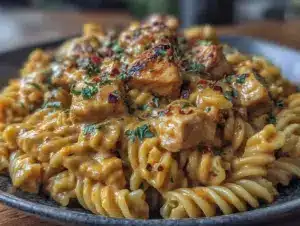Home 7 creamy spicy buffalo chicken pasta - featured image