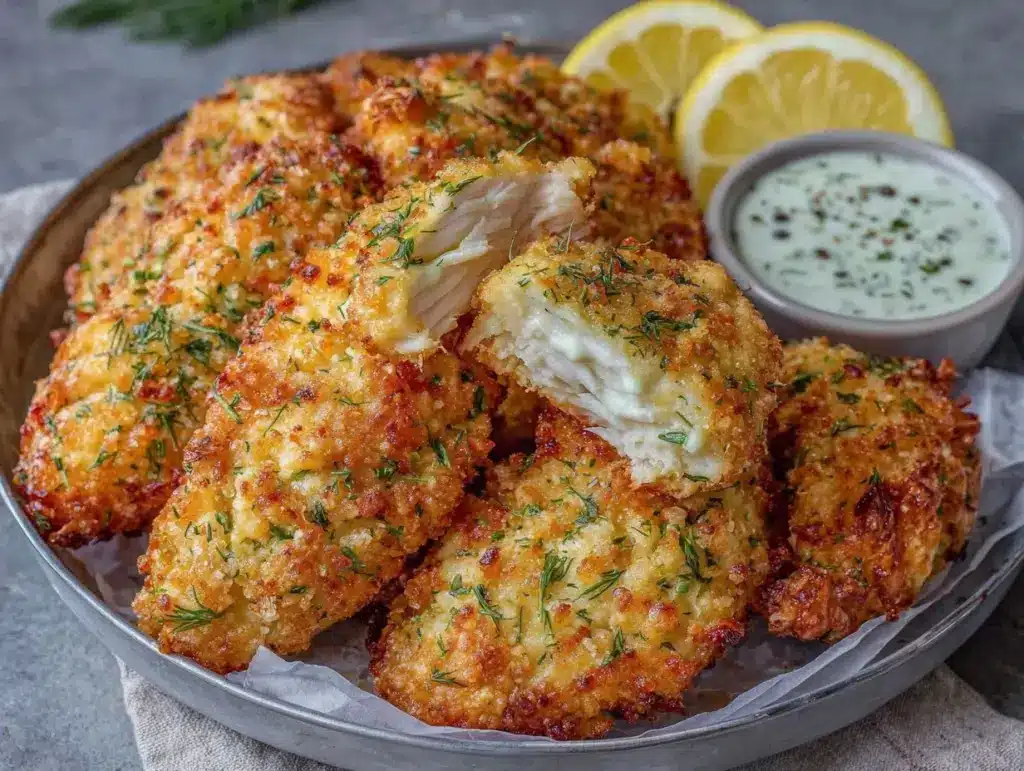 crispy oven baked chicken tenders - featured image