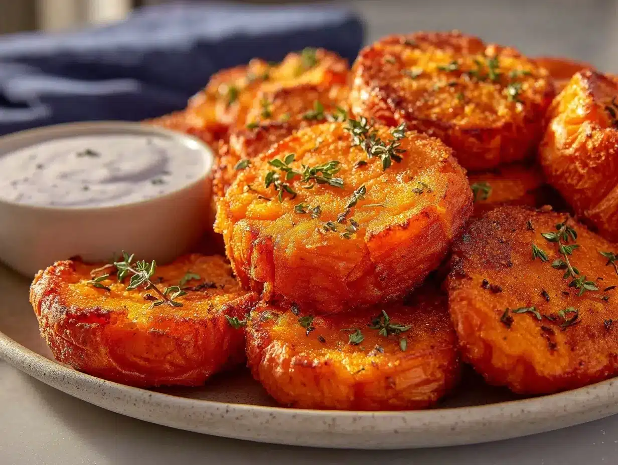 Crispy Smashed Sweet Potatoes Recipe Easy Snack with Golden Crunch 4 crispy smashed sweet potatoes preparation steps