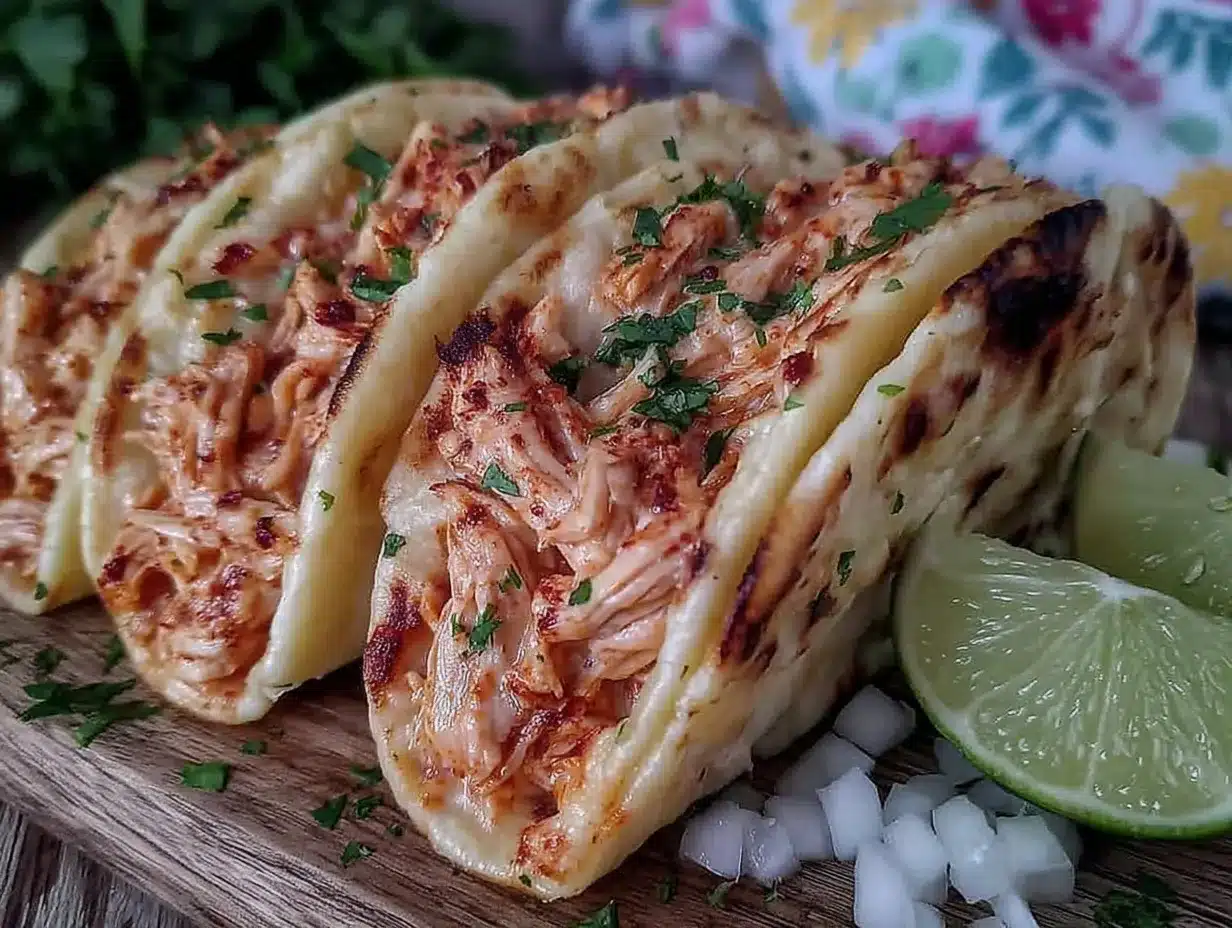 Easy Crock Pot Chicken Tacos Recipe with 3 Ingredients Ready in 6 Hours 4 crock pot chicken tacos preparation steps