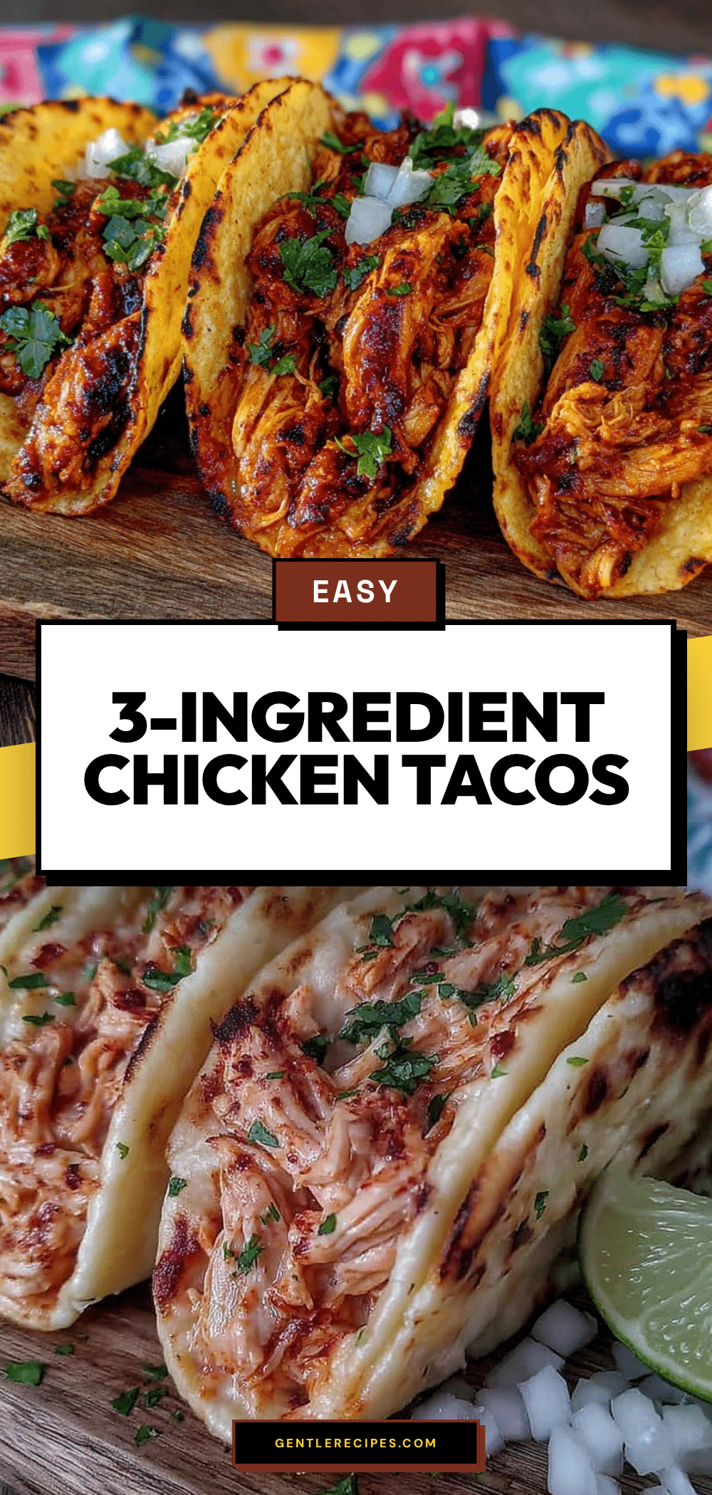 Easy Crock Pot Chicken Tacos Recipe with 3 Ingredients Ready in 6 Hours 5 crock pot chicken tacos recipe