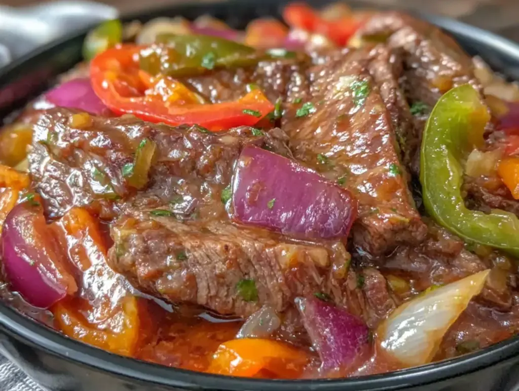 crock pot pepper steak recipe - featured image