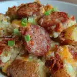 crockpot cheesy kielbasa meal - featured image
