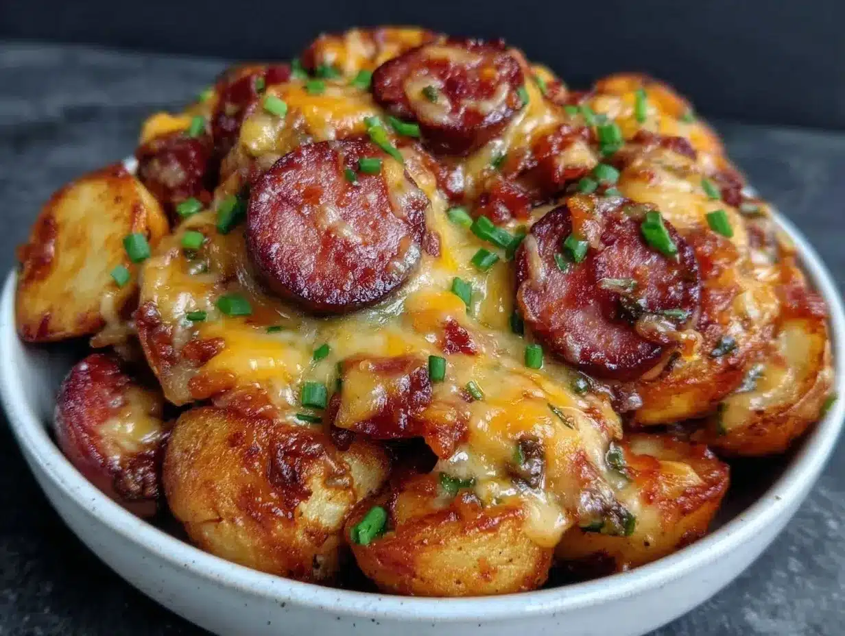 Crockpot Cheesy Kielbasa Meal Easy Recipe for Quick Dinner Ideas 4 crockpot cheesy kielbasa meal preparation steps