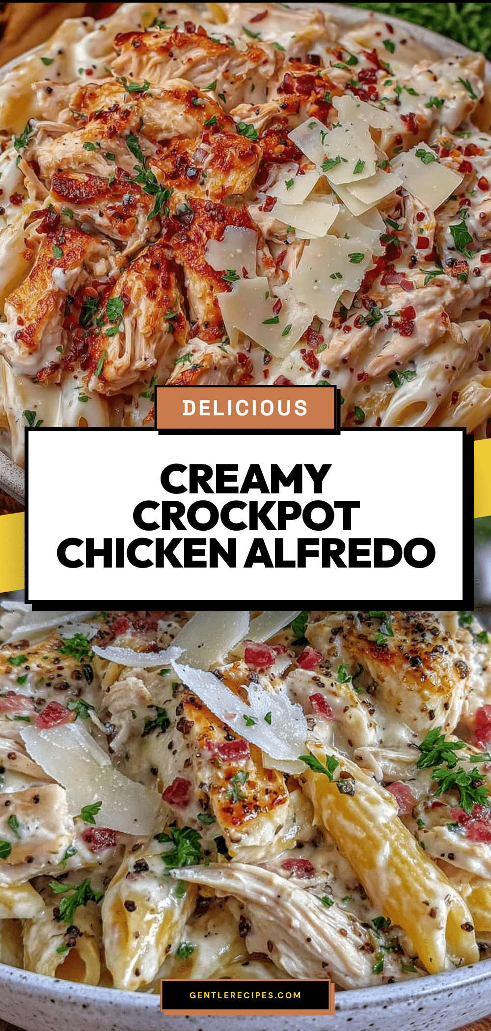Crockpot Chicken Alfredo Recipe Easy Creamy Slow Cooker Meal 5 Steps 5 crockpot chicken Alfredo recipe recipe
