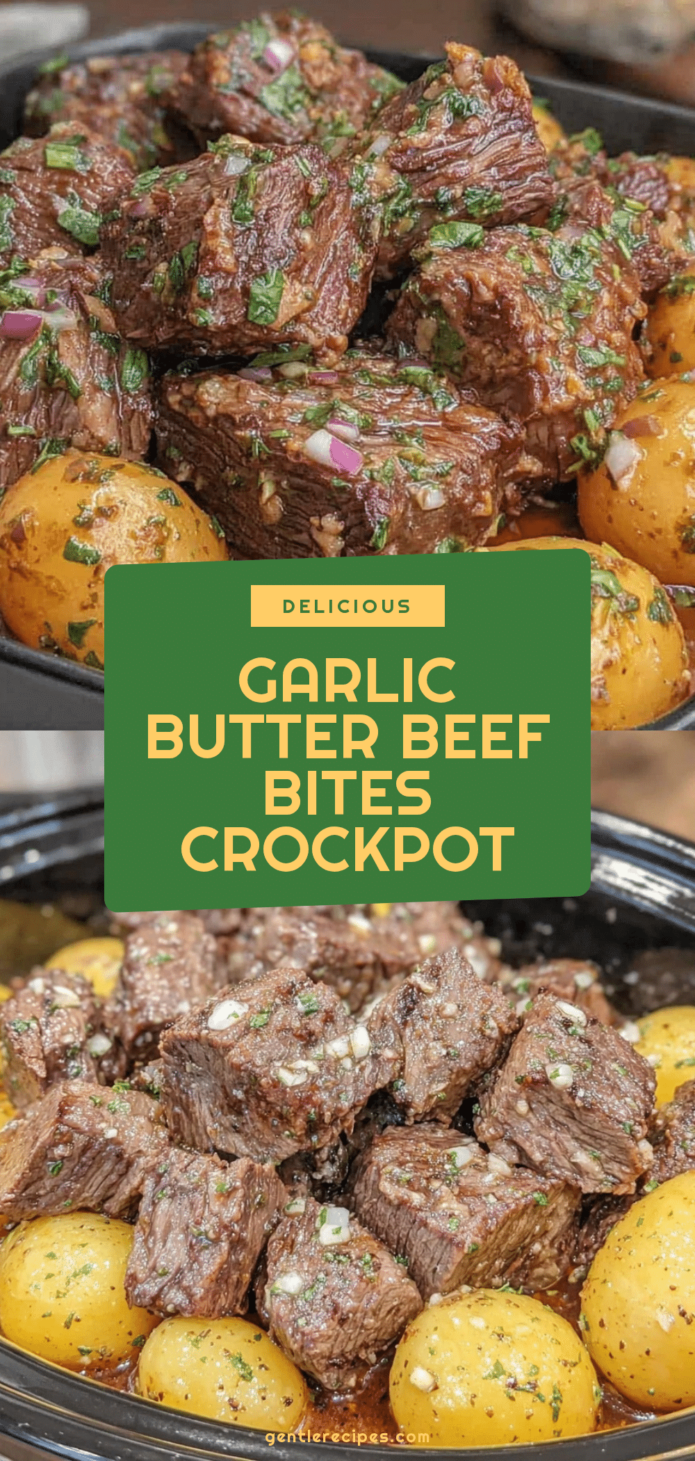 Crockpot Garlic Butter Beef Bites Recipe Easy Potatoes in 6 Hours 5 crockpot garlic butter beef bites recipe