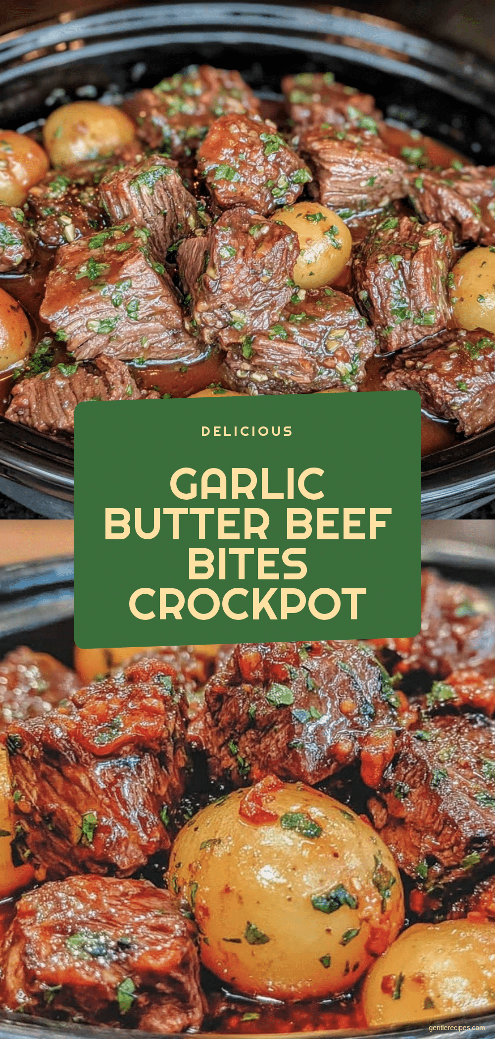 Crockpot Garlic Butter Beef Bites with Potatoes Easy Dinner Recipe 5 crockpot garlic butter beef bites with potatoes recipe
