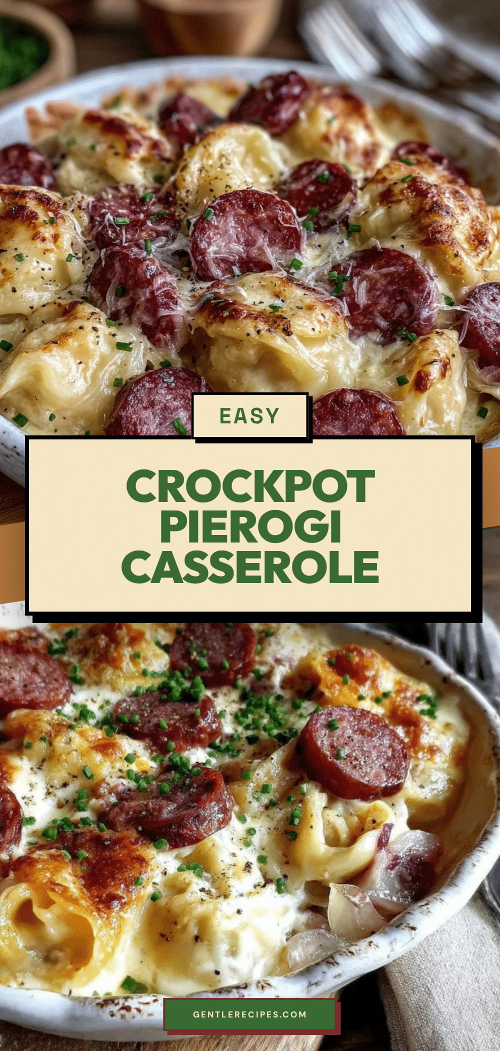 Crockpot Pierogi Casserole with Kielbasa Easy Weeknight Dinner Recipe 5 crockpot pierogi casserole with kielbasa recipe