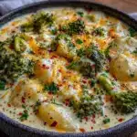 crockpot potato broccoli cheddar soup - featured image