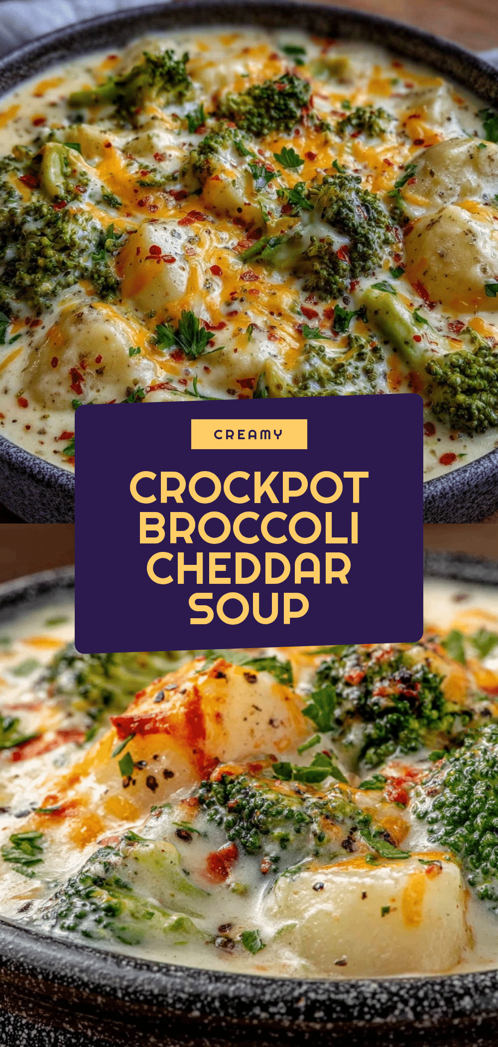 Crockpot Potato Broccoli Cheddar Soup Easy Creamy Dinner Recipe 5 crockpot potato broccoli cheddar soup recipe