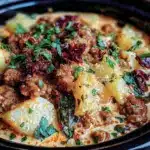 crockpot sausage potato soup - featured image