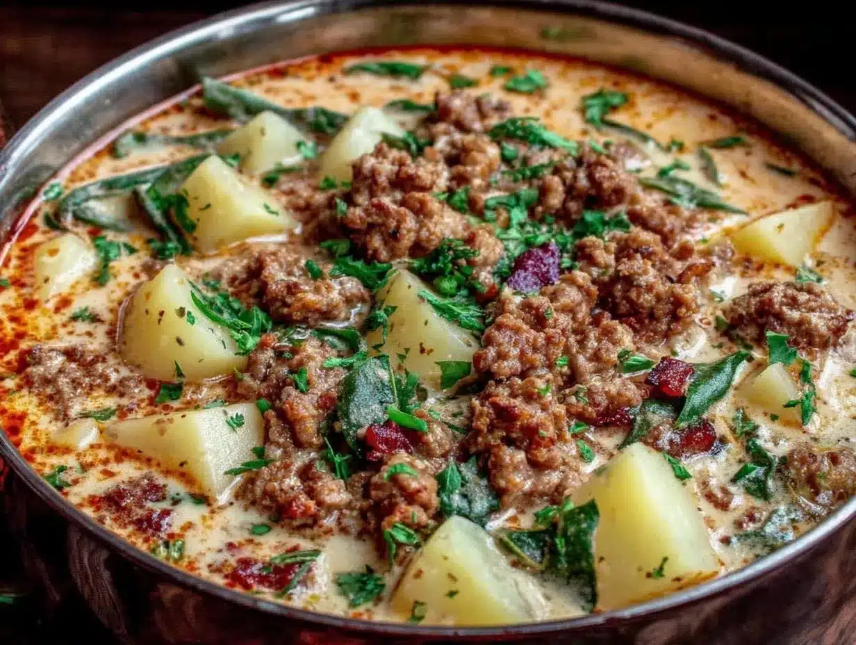 Crockpot Sausage Potato Soup Easy 5-Ingredient Family-Friendly Meal 4 crockpot sausage potato soup preparation steps