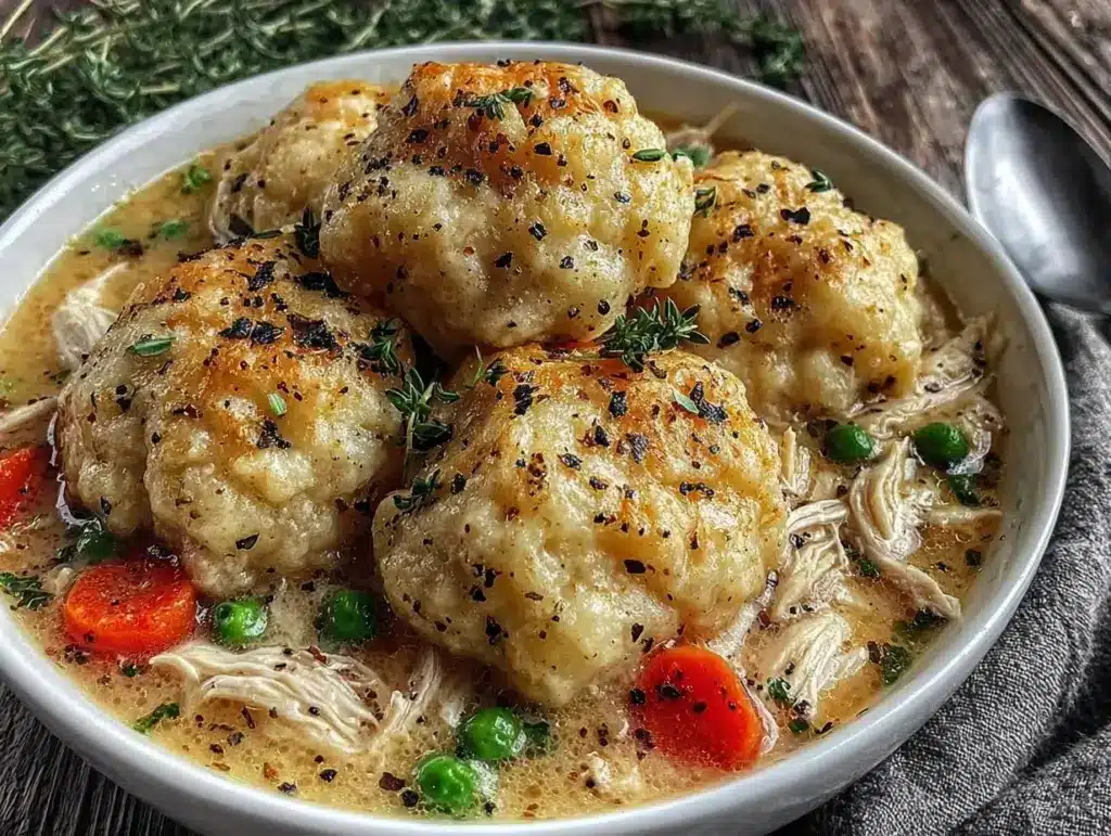 easy crockpot chicken and dumplings - featured image