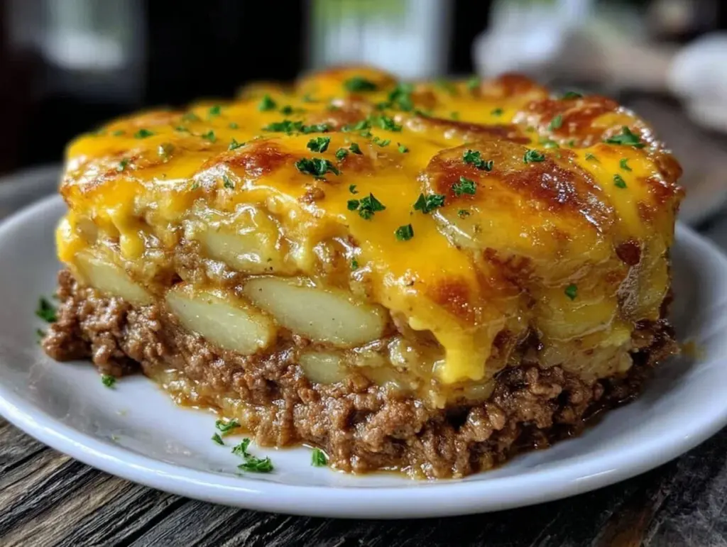 easy hobo casserole ground beef dinner - featured image