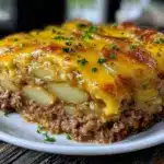easy hobo casserole ground beef dinner - featured image