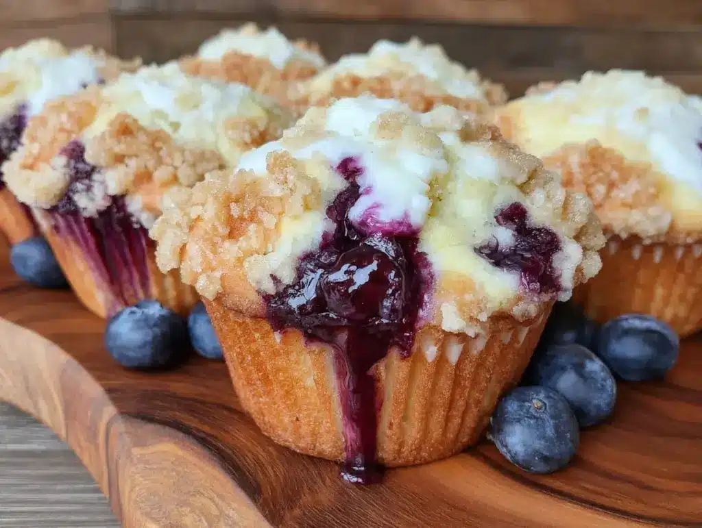 easy lemon blueberry muffins - featured image