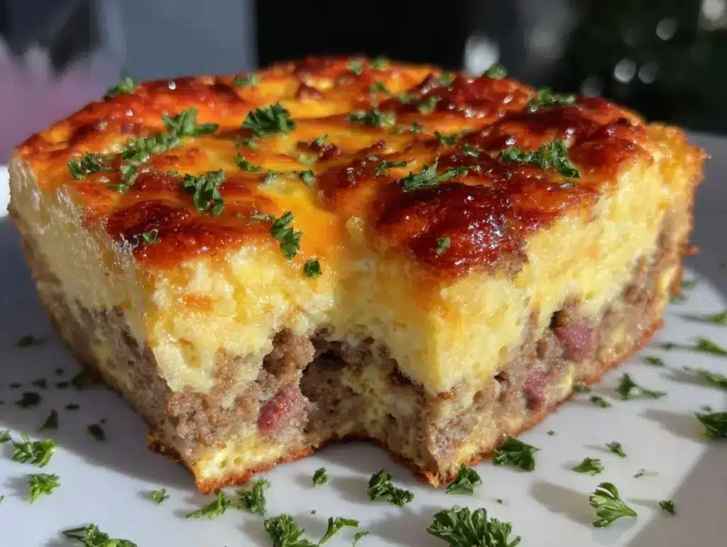 easy sausage and egg casserole - featured image