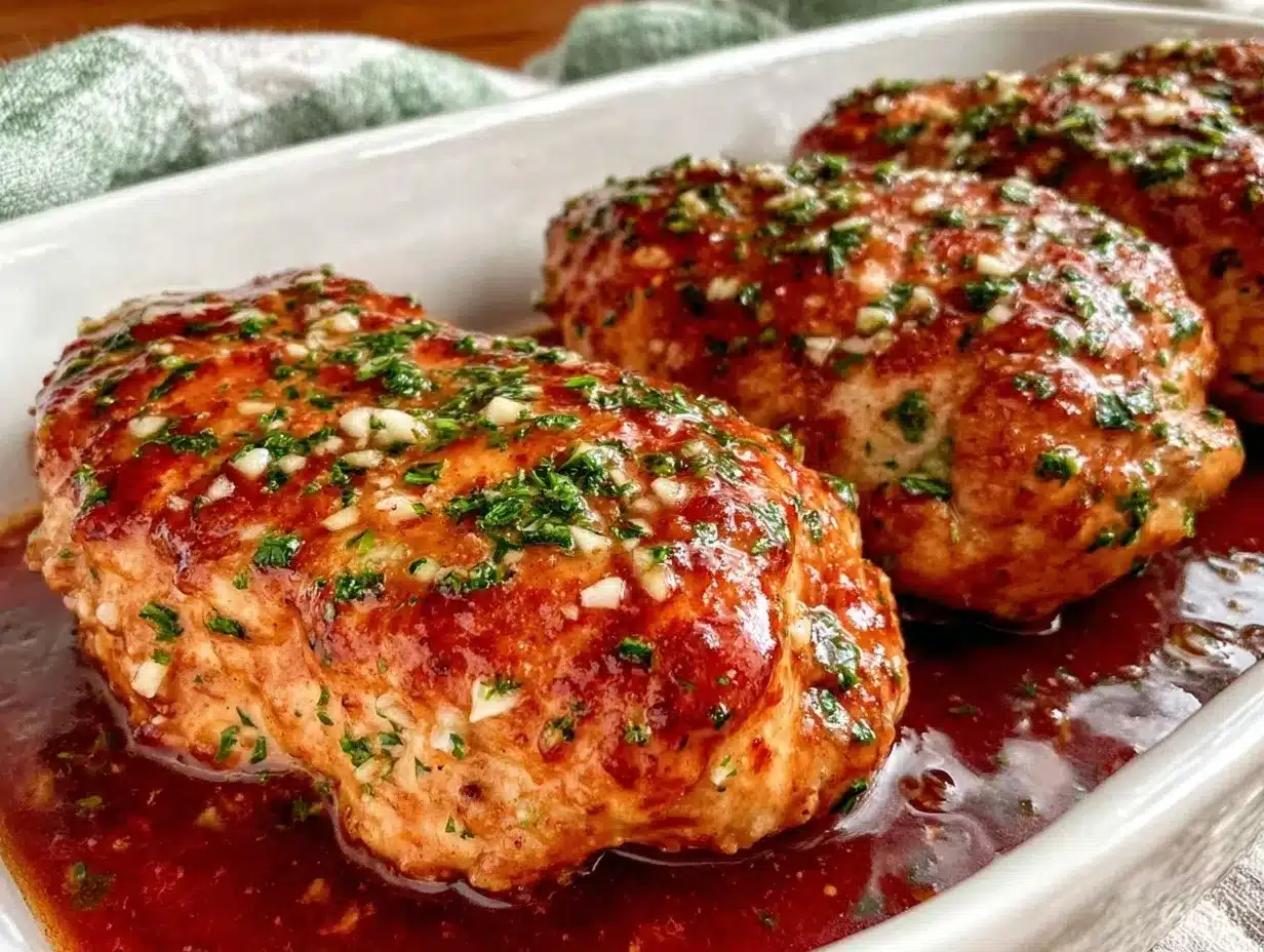 Garlic Butter Baked Chicken Breast Easy Oven Recipe with Crispy Perfect Flavor 4 garlic butter baked chicken breast preparation steps