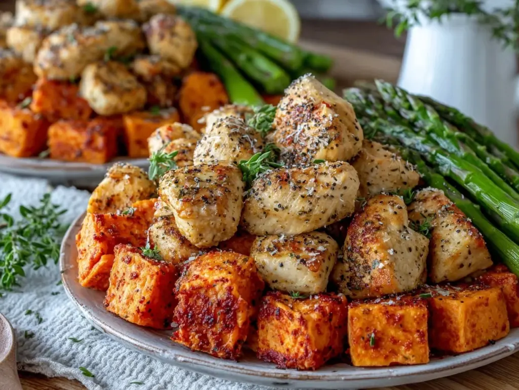 healthy chicken and sweet potato recipe - featured image
