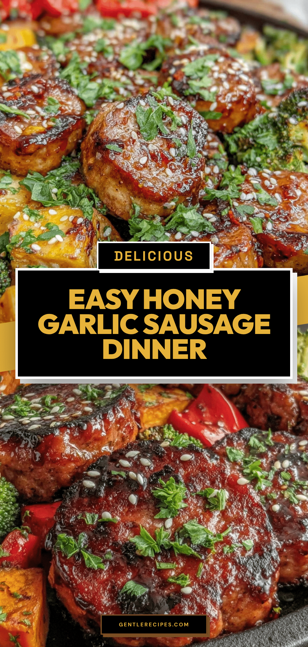 Honey Garlic Sausage Sheet Pan Dinner Easy 30-Minute Recipe 5 honey garlic sausage sheet pan dinner recipe