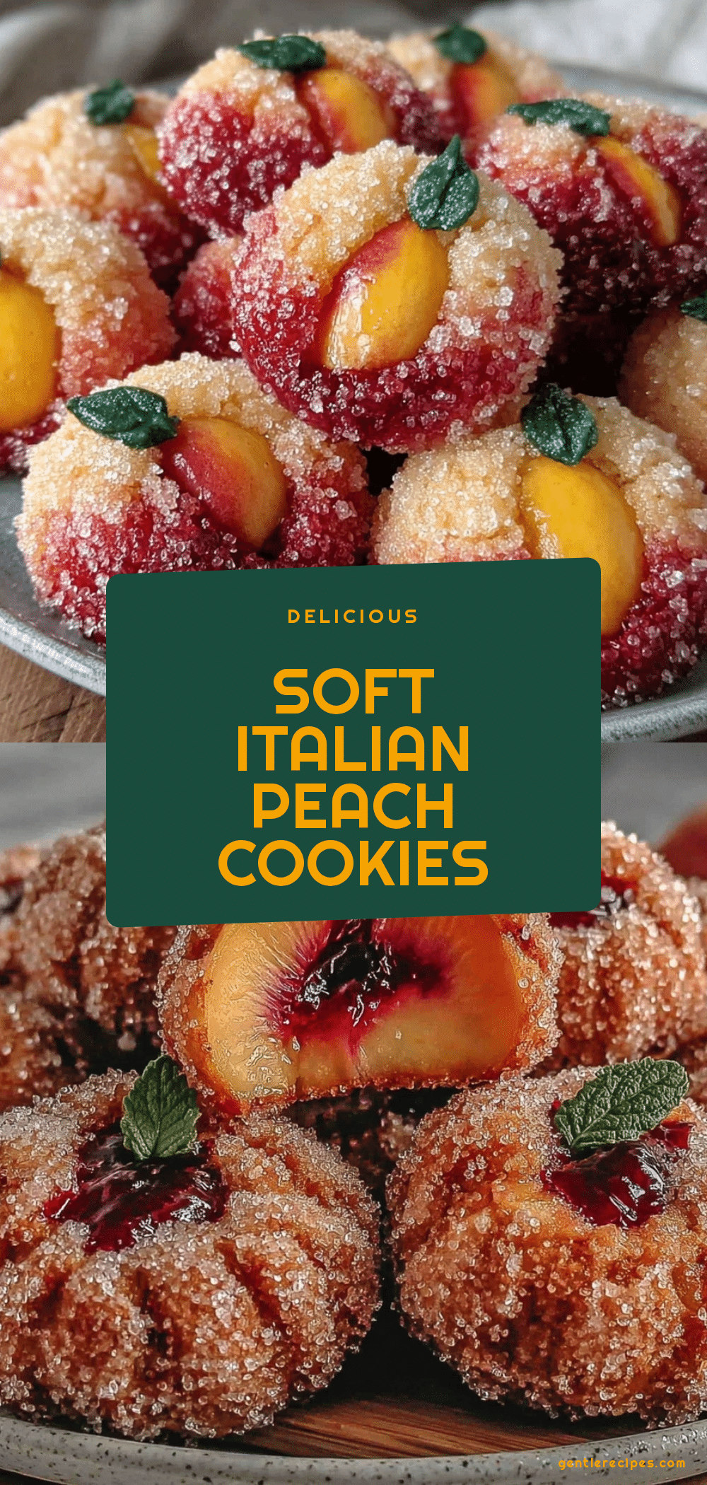 Italian Peach Cookies Recipe Easy Homemade Sparkling Sugar Coating Tutorial 5 Italian peach cookies recipe