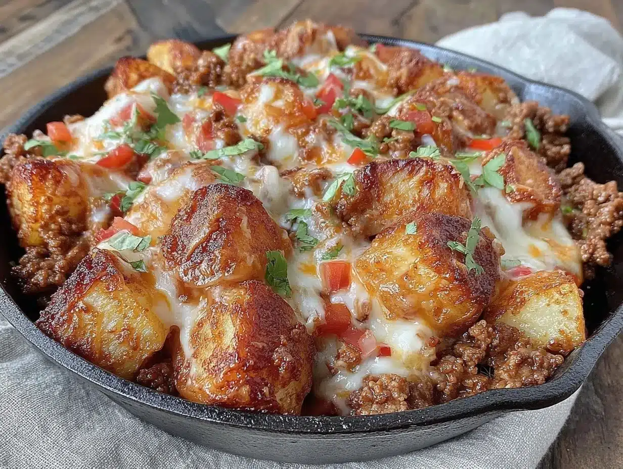 Mexican Ground Beef and Potato Skillet Easy Recipe Ready in 30 Minutes 4 Mexican ground beef and potato skillet preparation steps